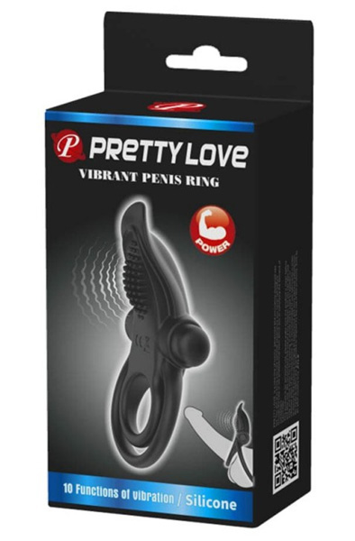 Pretty Love Vibrant Penis Ring Black - Vibrierender Penisring 2