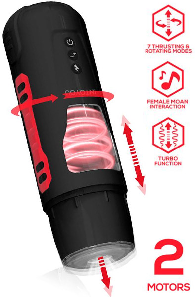 Pyro Advanced Thrusting, Rotating & Moaning Masturbator - Automatischer Masturbator 1