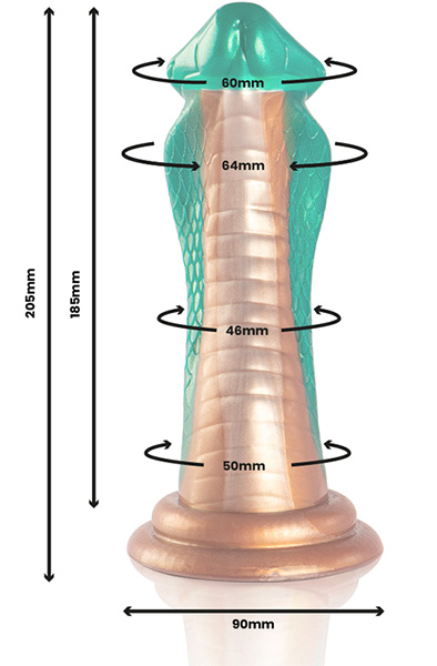 Python Dildo Cobra Green 20,5 cm - Drachen-Dildo 3