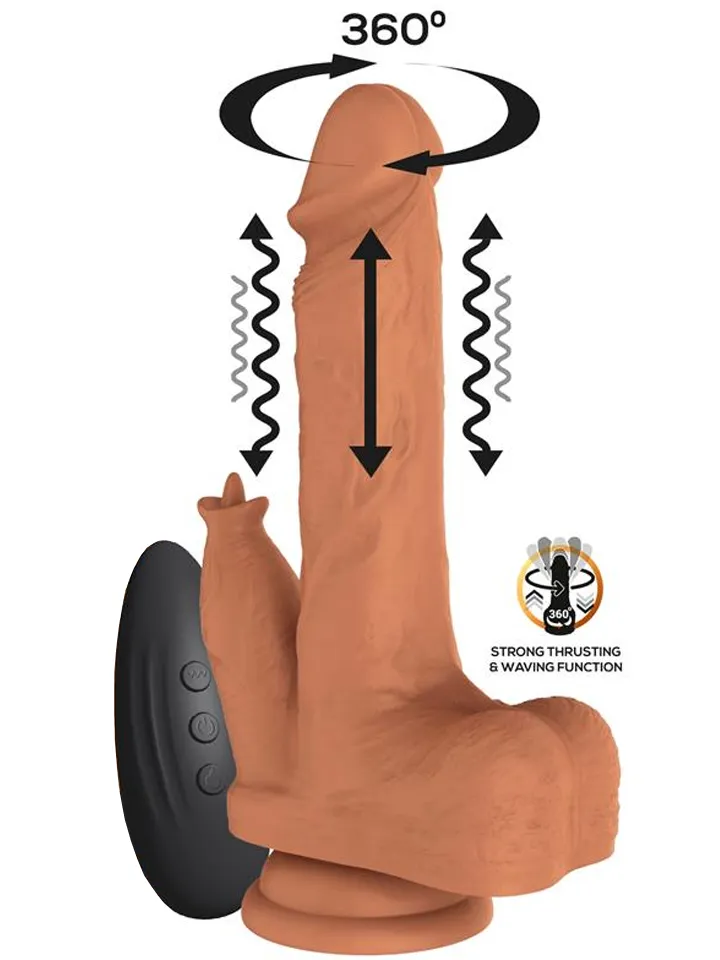 Quintus Thrusting, Waving & Vibration Dildo 23 cm - Vibrating dildo 1