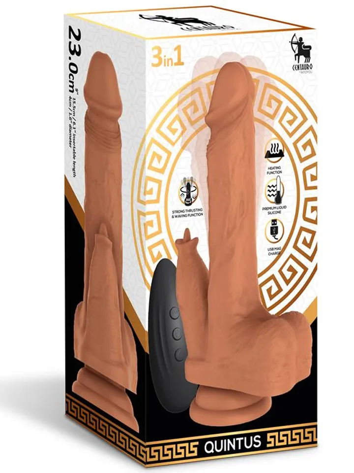 Quintus Thrusting, Waving & Vibration Dildo 23 cm - Vibrating dildo 4