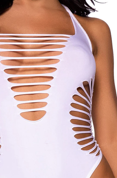 Racer Back String-Body Weiß - Body & Playsuits 4