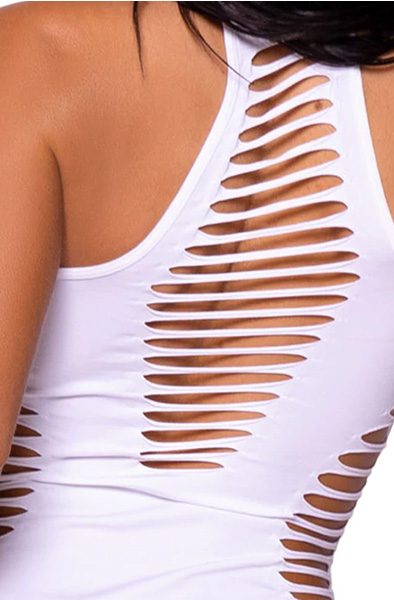 Racer Back String-Body Weiß - Body & Playsuits 5