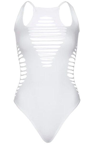 Racer Back String-Body Weiß - Body & Playsuits 6