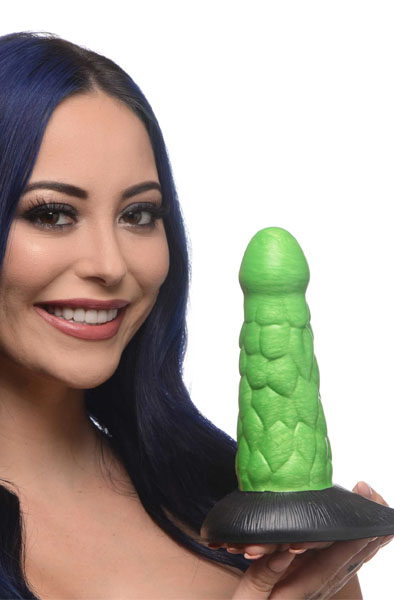 Radioactive Reptile Thick Scaly Silicone Dildo 19 cm - Drachen-Dildo 4