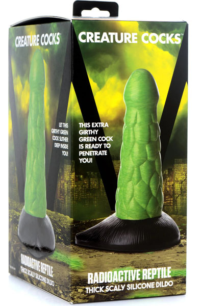 Radioactive Reptile Thick Scaly Silicone Dildo 19 cm - Drachen-Dildo 5
