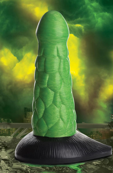 Radioactive Reptile Thick Scaly Silicone Dildo 19 cm - Drachen-Dildo 6