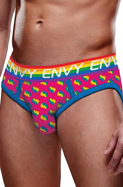Rainbow Hearts Bubble Butt Jock - Jockstrap 1