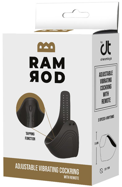 Ramrod Adjustable Vibrating Cockring With Remote - Vibrierender Penisring 8