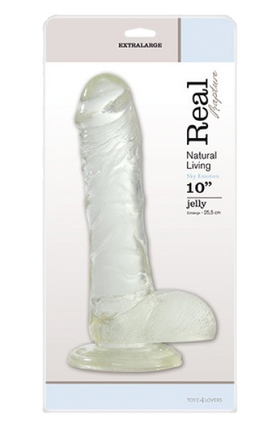 Real Rapture Jelly Dildo Clear 25,5 cm - Dildo 2