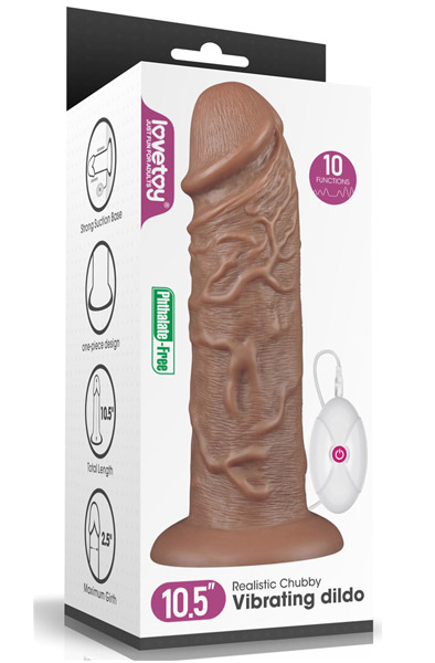 Realistic Chubby Vibrating Dildo 26,5cm - Vibrierender Dildo 4