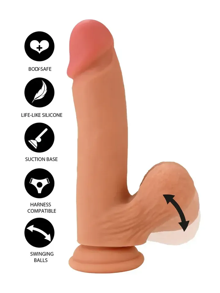 Realistic Dildo Liquid Silicone 21 cm - Lifelike dildo 1 [full]