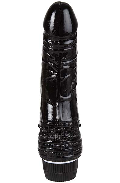 Realistic Vibrating Dong Black 19 cm - Vibrierender Dildo 2