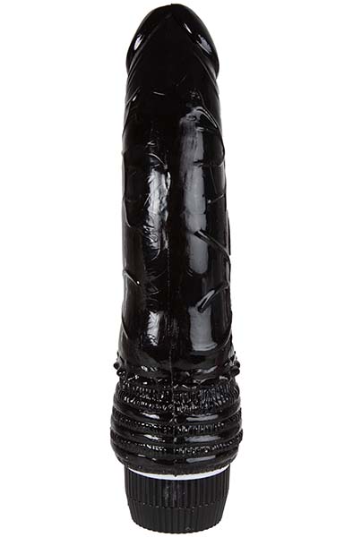 Realistic Vibrating Dong Black 19 cm - Vibrierender Dildo 4