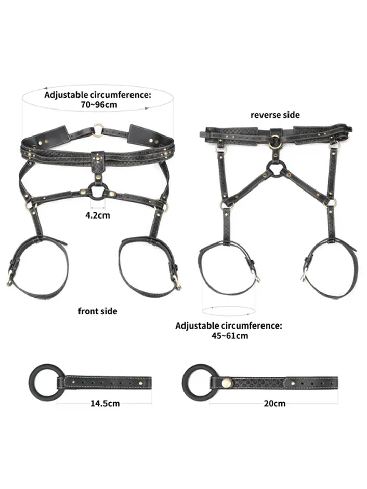 Rebellion Reign Full Body Harness - Bondage sele 3