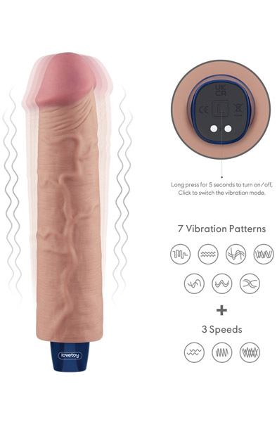 Rechargeable Vibrating Dildo 23,7 cm - Vibrating dildo 2