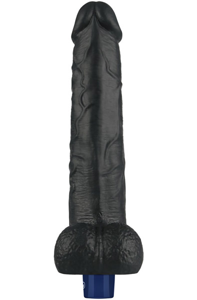 Rechargeable Vibrating Dildo Black 27,2 cm - Vibrating dildo 4