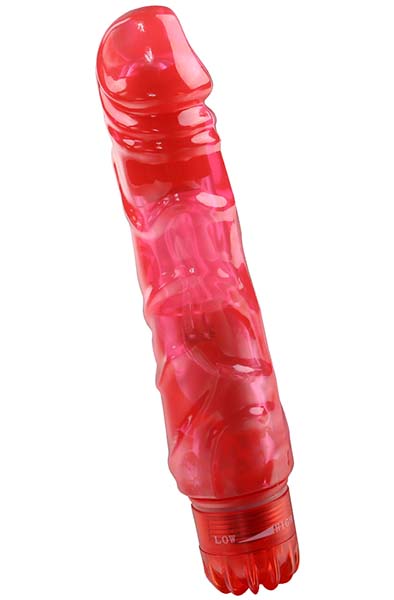 Red Pleasure Penis Shaped Vibrator - Vibrierender Dildo 2