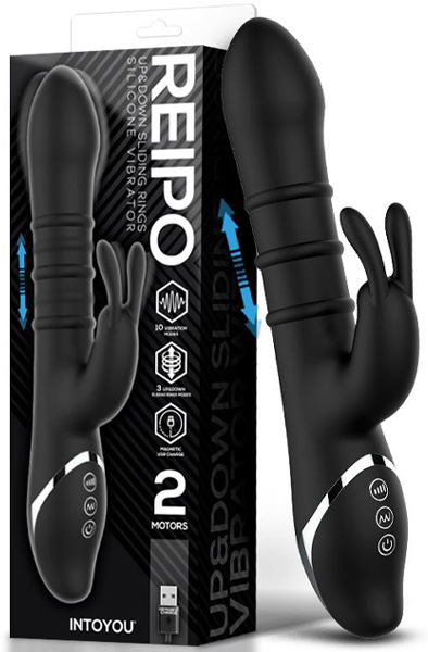Reipo Vibrator With Up & Down Sliding Rings - Rabbit-Vibrator 5