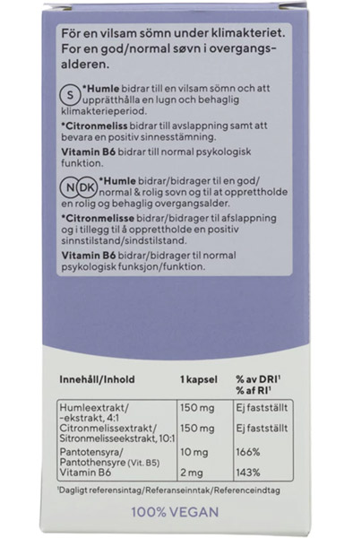 RFSU FemCare Relax & Sleep 60 kapslar - Kosttillskott 3