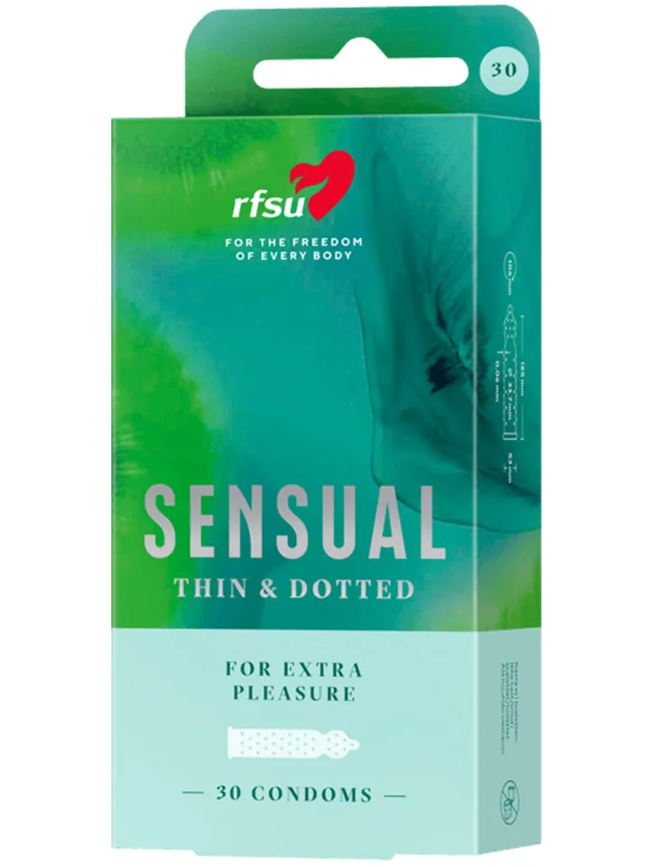 RFSU Sensual (Näkken) Kondomer 30-pack - Textured condoms 1