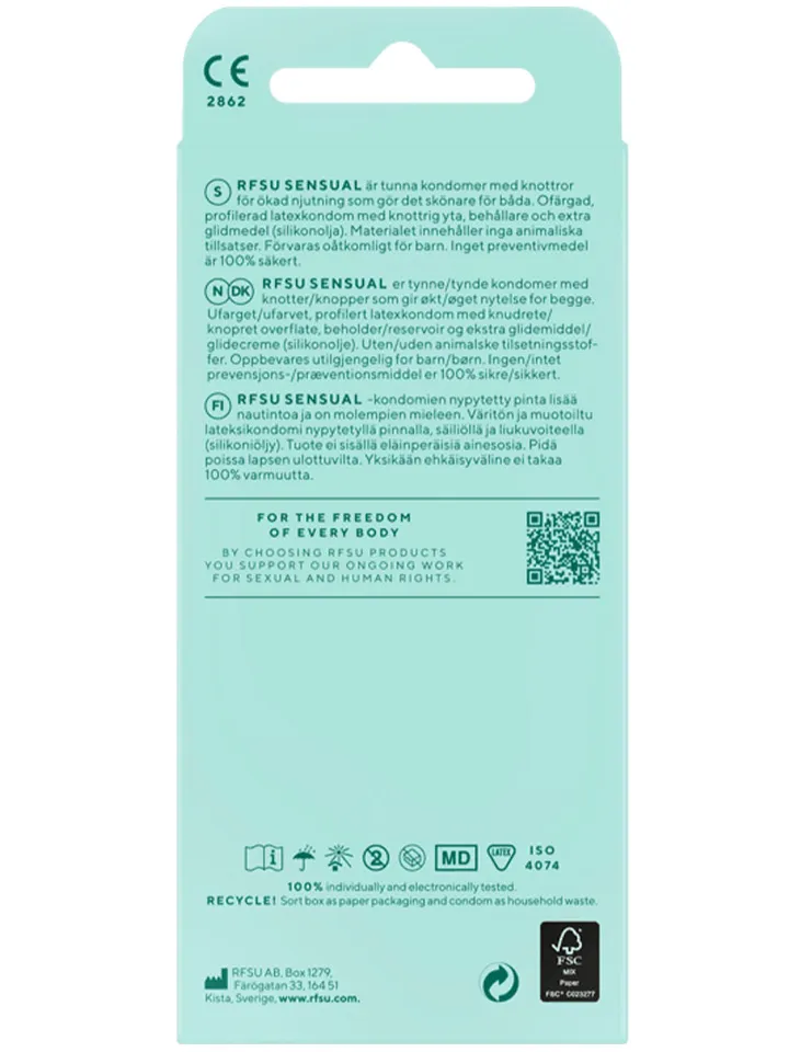 RFSU Sensual (Näkken) Kondomer 30-pack - Textured condoms 2