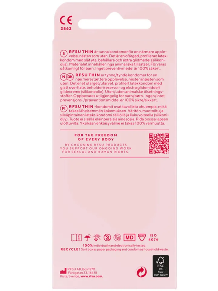 RFSU Thin Kondomer 10-pack - Thin condoms 2