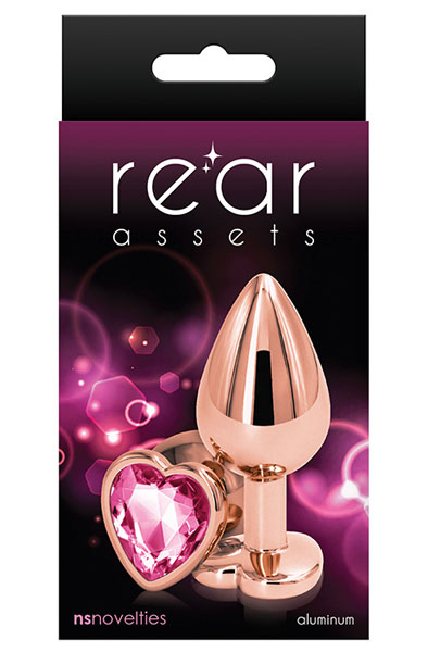 Rose Gold Pink Heart Medium - Analplug aus Metall 2