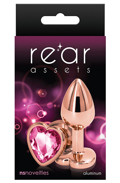 Rose Gold Pink Heart Small - Analplug aus Metall 2