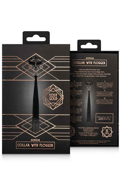 Rosy Gold Collar With Flogger - Collar 5