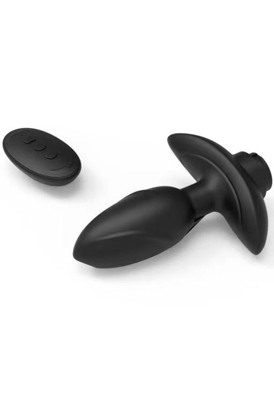 Rotating Plug With Grey Fur - Analplug in Tierform 3