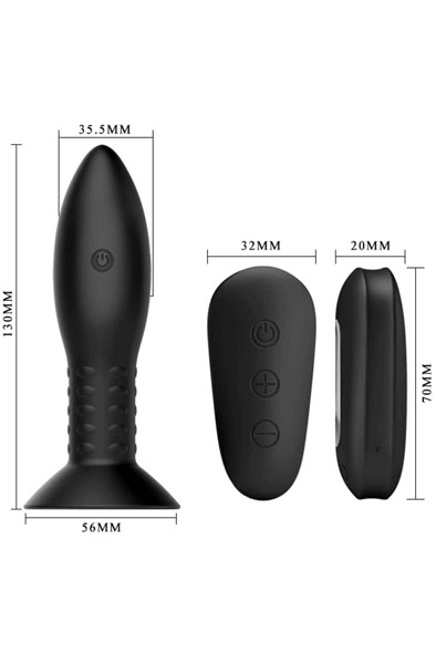 Rotation Beads Anal Plug 13 cm - Vibrierender Analplug 3