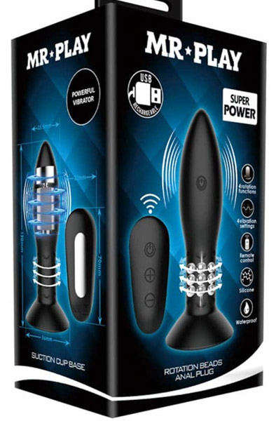 Rotation Beads Anal Plug 13 cm - Vibrierender Analplug 4