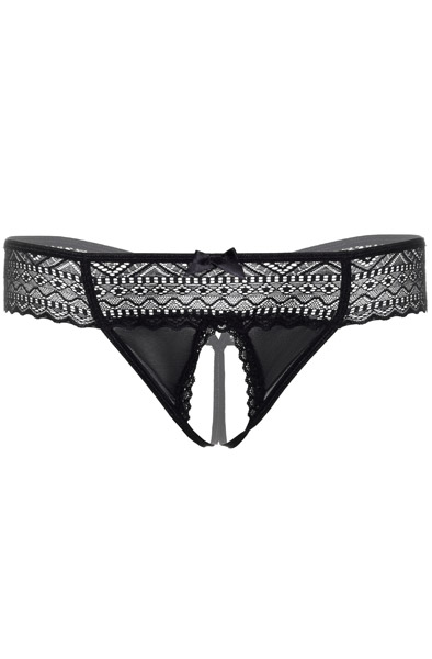 Roxanne Ouvert-String Schwarz - Slip ouvert 3