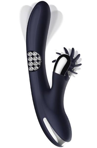 Royalspace Vibe With Rotating Tongues & Internal Beads - Vibrator mit Leckrad 1