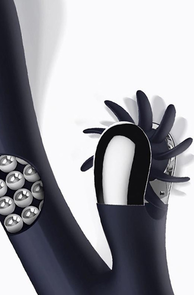 Royalspace Vibe With Rotating Tongues & Internal Beads - Vibrator mit Leckrad 2