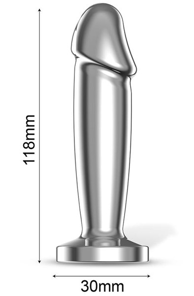 Sarmy Vibrating Chrome Anal Plug Medium - Vibrierender Analplug 2