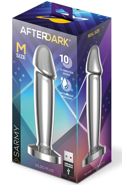 Sarmy Vibrating Chrome Anal Plug Medium - Vibrierender Analplug 4