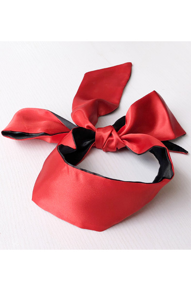Satin Long Blindfold Red - Augenbinde 2