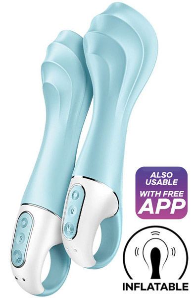 Satisfyer Air Pump Vibrator 5+ Blue - G-Punkt-Vibrator 1