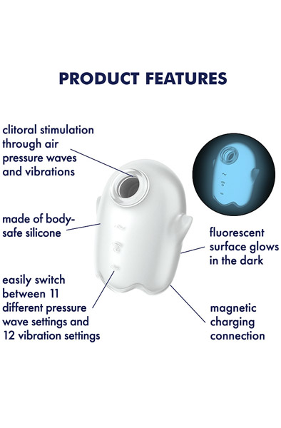 Satisfyer Glowing Ghost Clitoral Stimulator - Luftdruck-Vibrator 2