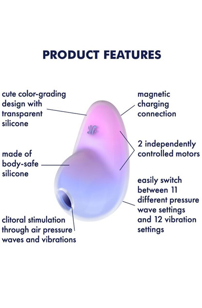 Satisfyer Pixie Dust Clitoral Stimulator Violet Pink - Luftdruck-Vibrator 2