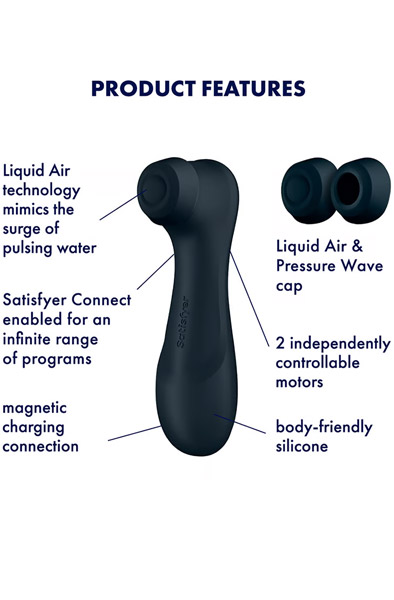 Satisfyer Pro 2 Gen. 3 With Liquid Air & Bluetooth App Black - Air pressure vibrator 2