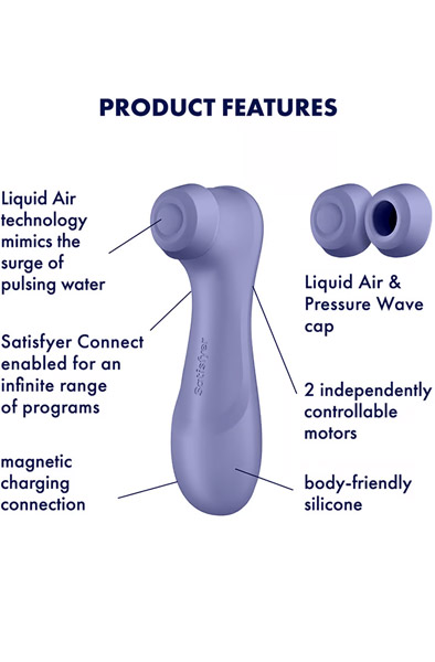 Satisfyer Pro 2 Gen. 3 With Liquid Air & Bluetooth App Purple - Air pressure vibrator 2