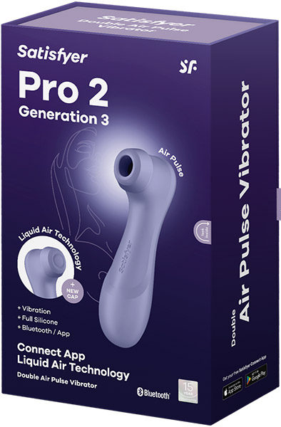 Satisfyer Pro 2 Gen. 3 With Liquid Air & Bluetooth App Purple - Air pressure vibrator 7