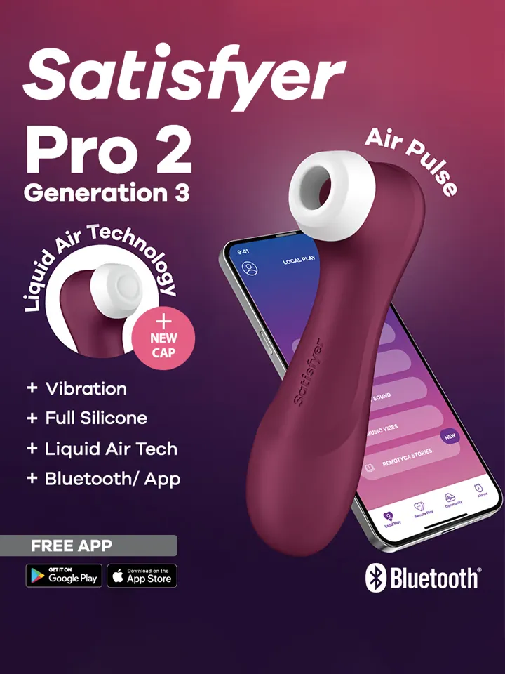 Satisfyer Pro 2 Gen. 3 With Liquid Air & Bluetooth App Red - Air pressure vibrator 1 [full]