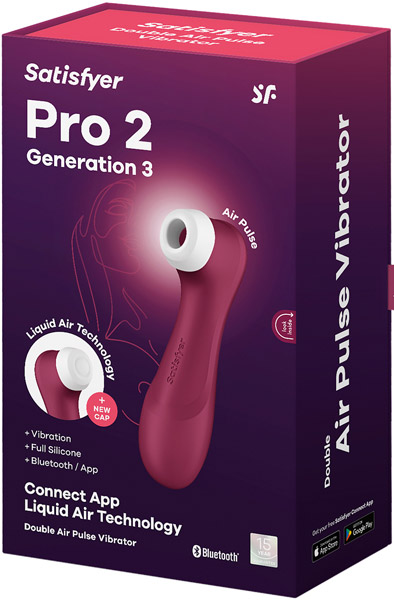 Satisfyer Pro 2 Gen. 3 With Liquid Air & Bluetooth App Red - Air pressure vibrator 7