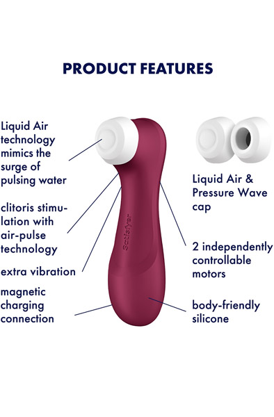 Satisfyer Pro 2 Generation 3 With Liquid Air Red - Air pressure vibrator 2