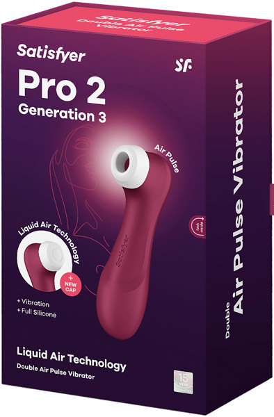 Satisfyer Pro 2 Generation 3 With Liquid Air Red - Air pressure vibrator 7