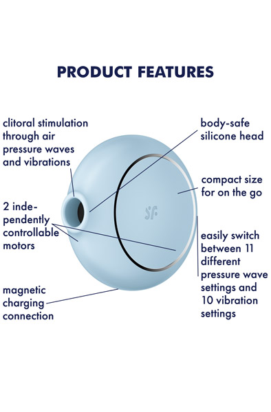 Satisfyer Pro To Go 3 Blue - Luftdruck-Vibrator 2